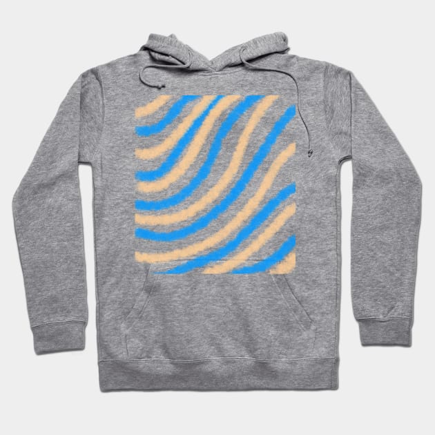 Blue yellow watercolor swirling art Hoodie by Artistic_st